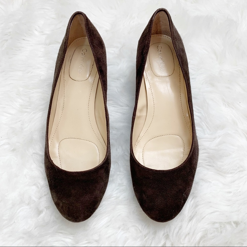 Calvin Klein brown dress wedges Baylor RELISTED - Picture 2 of 8